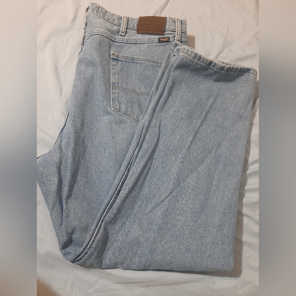 Mens Wrangler Regular Fit Straight Leg Jeans 42 X 30